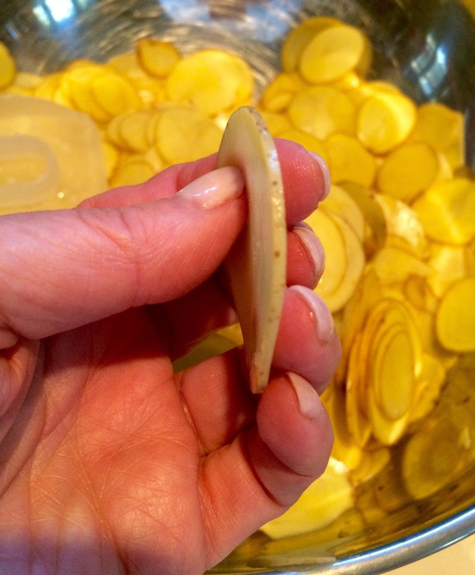 Potatoes will be uniformily thin.