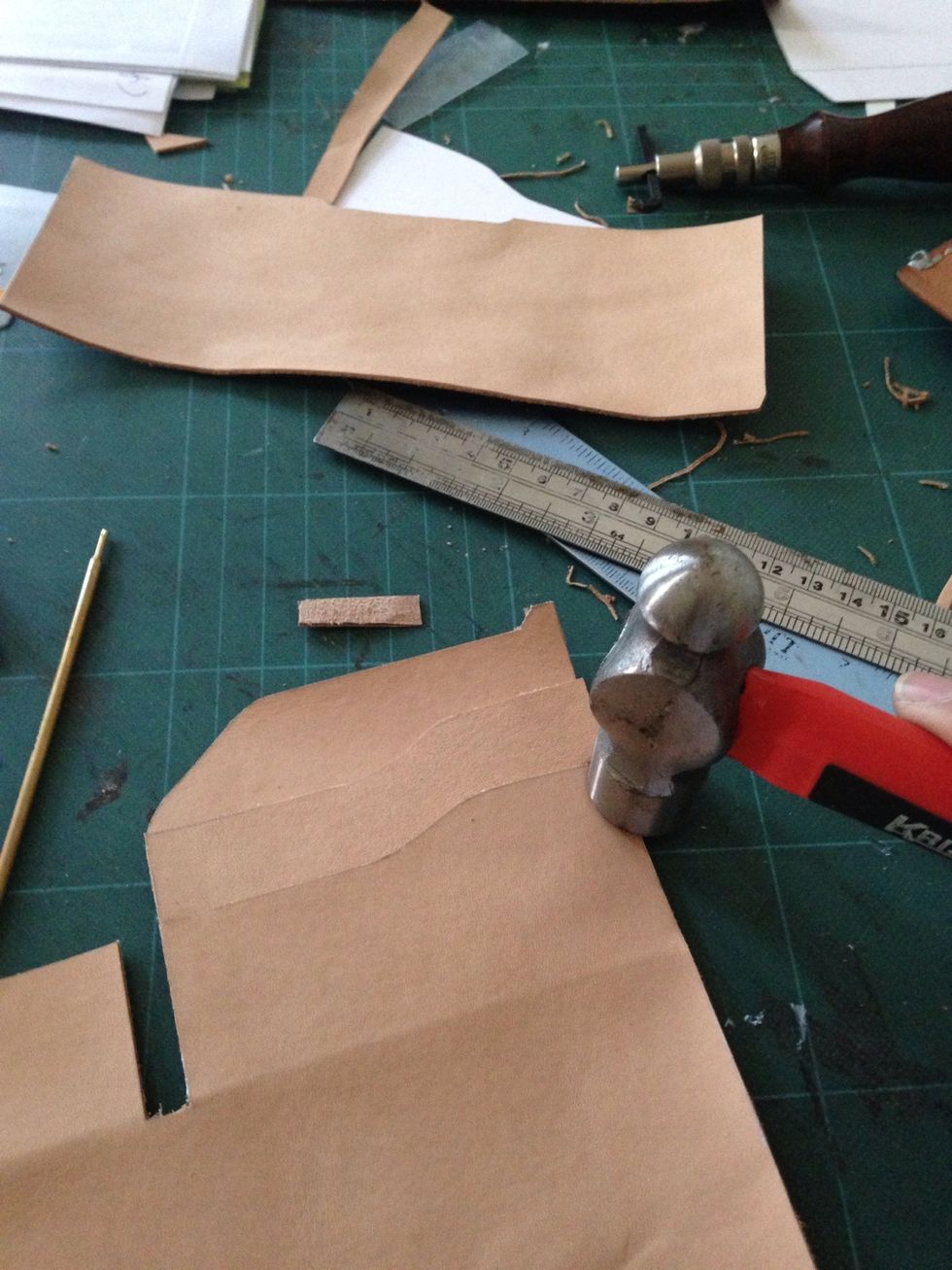 Pound them with your hammer till it stick together, do this on both side