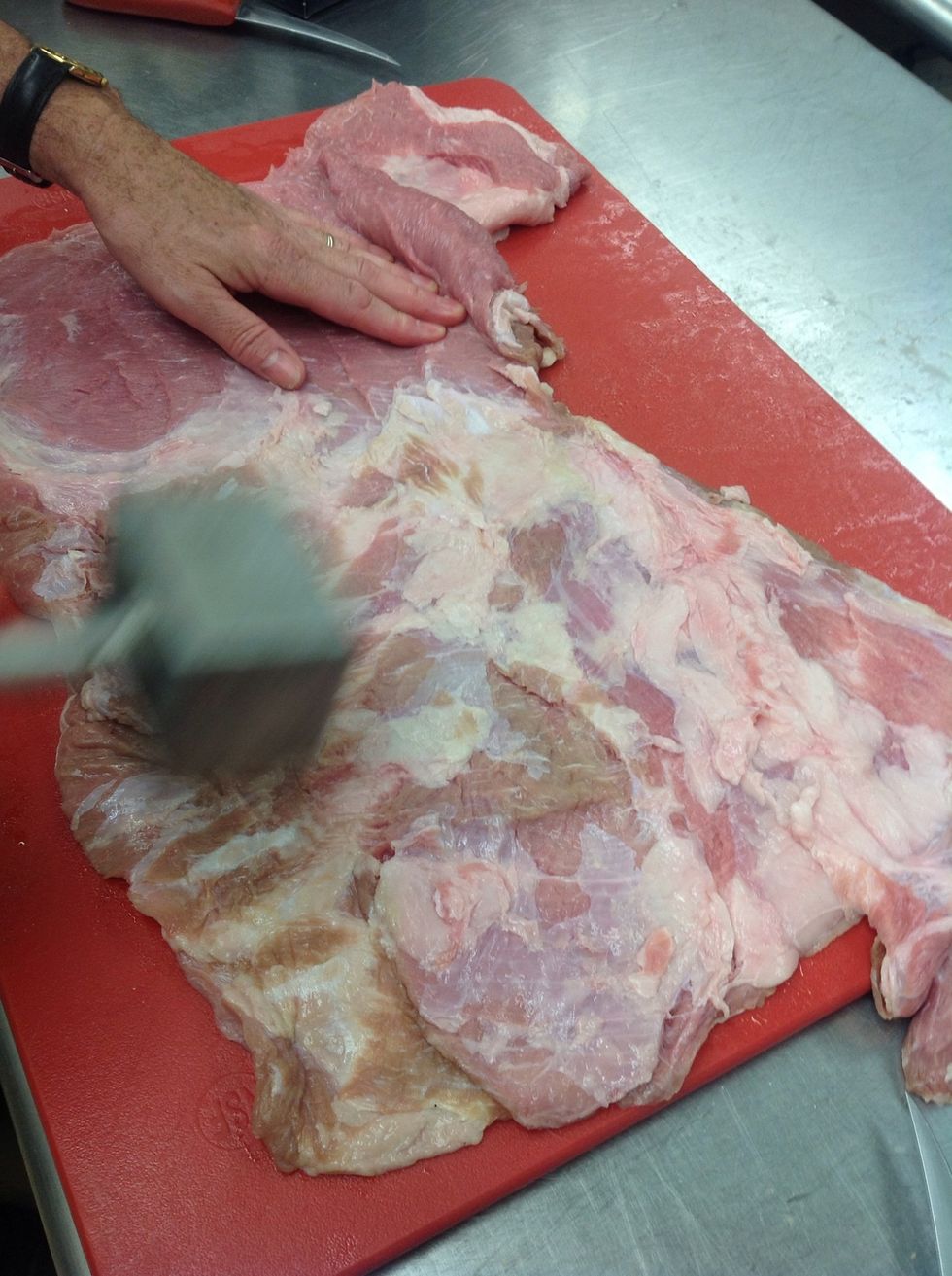 Pound to an even thickness