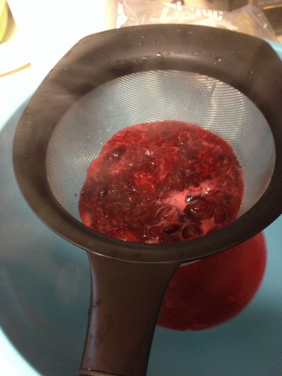 Pour a bit in and use the back of a metal spoon to get as much liquid out as possible! *this liquid is very hot, be careful!*
