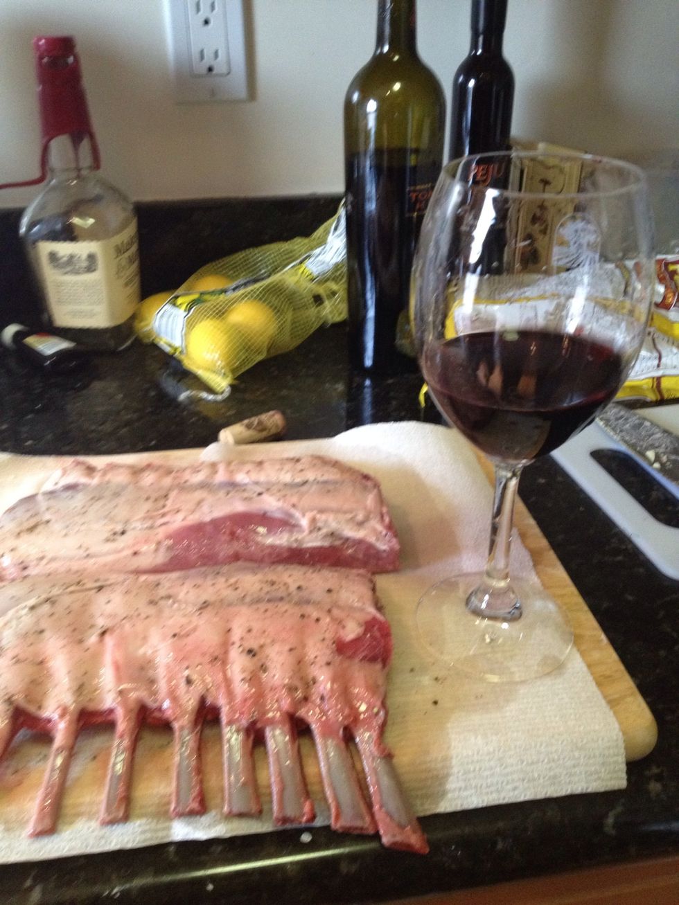 Pour a glass of wine on the side to enjoy while cooking.