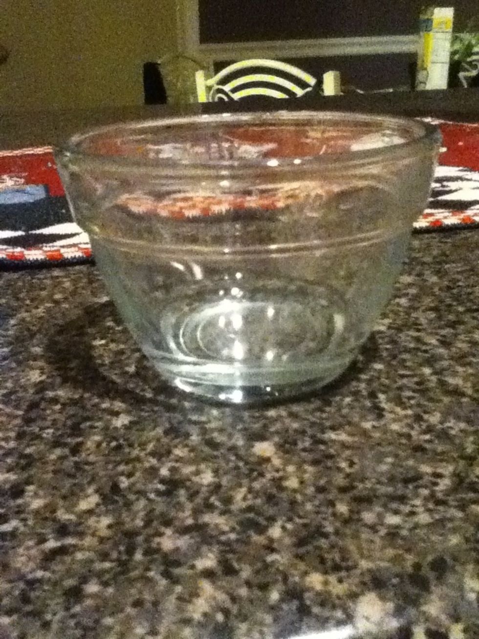 Pour a very small amount of water into your container.