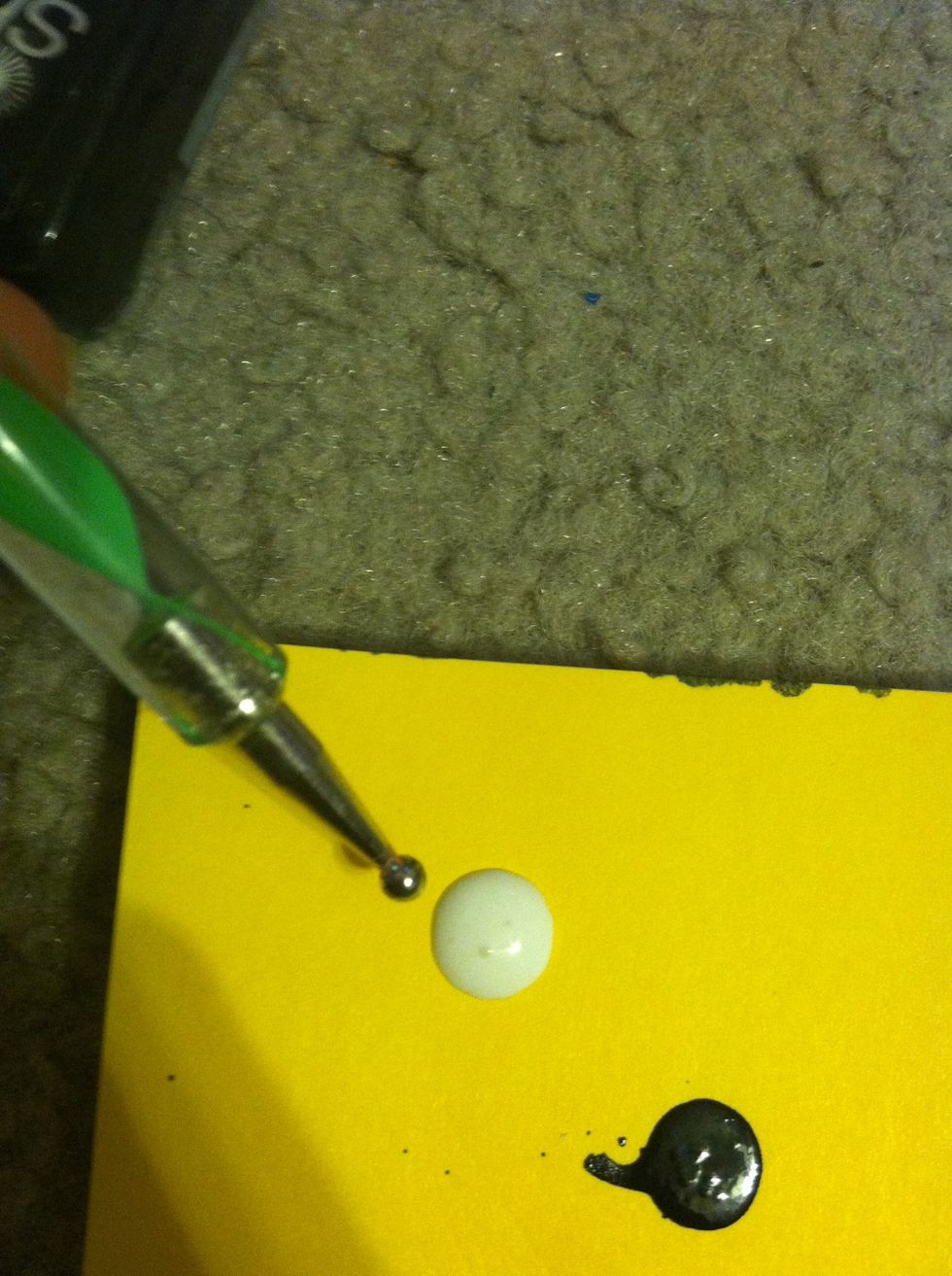 Pour about this much on a scrap sheet of paper like this\u2b06.