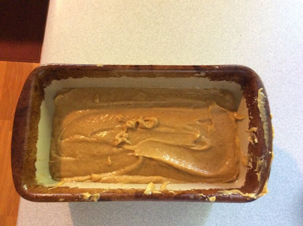 Pour all of it in the buttered pan.