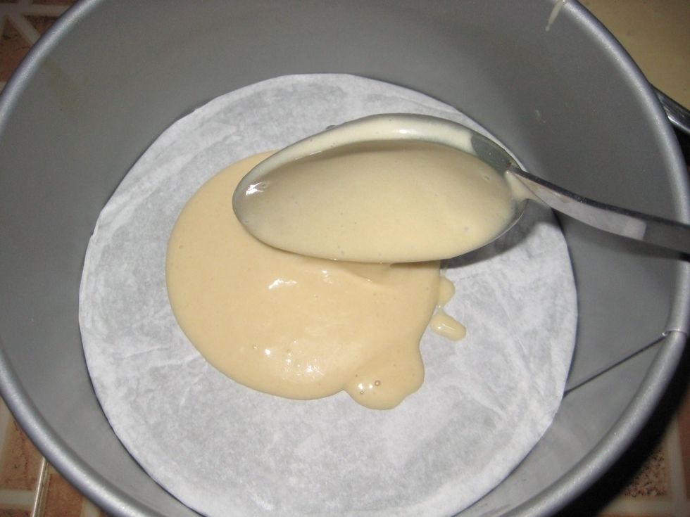 Pour at the center of the tin.