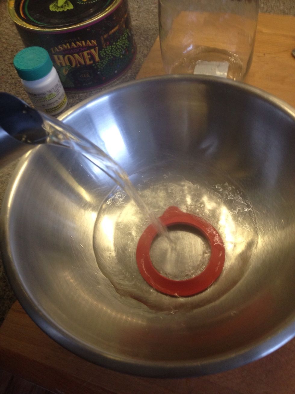 Pour boiling water over the rubber seal