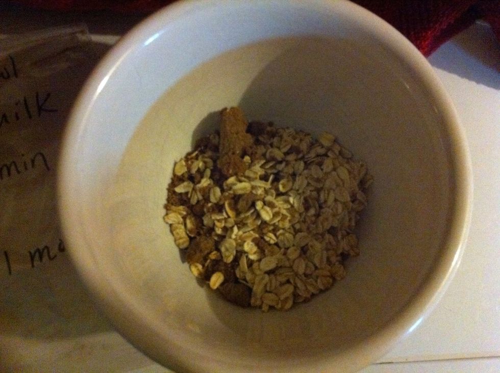 Pour contents of Baggie into bowl.