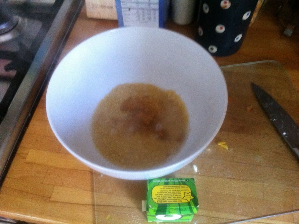 Pour enough boiling water to just cover the couscous. About 250 ml.