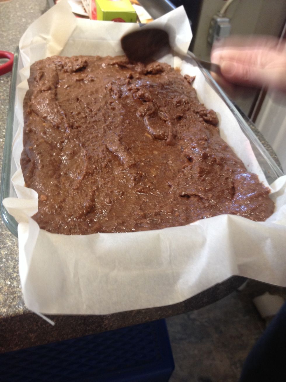 Pour evenly into your pan