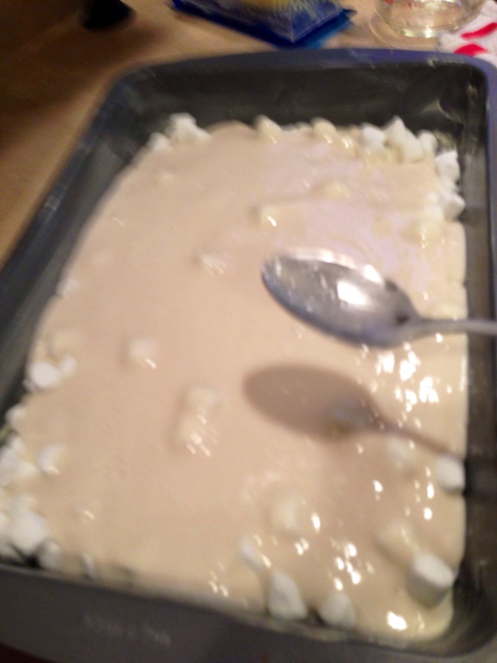 Pour evenly over marshmallows