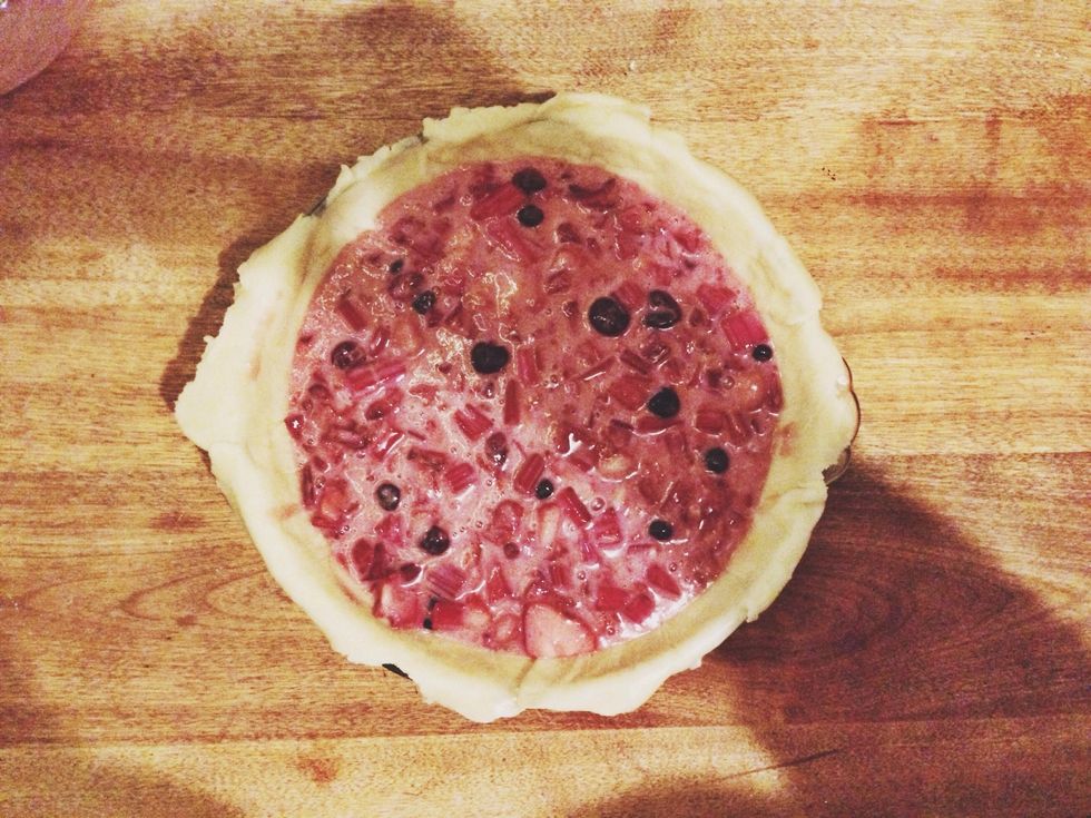 Pour filling into shell.