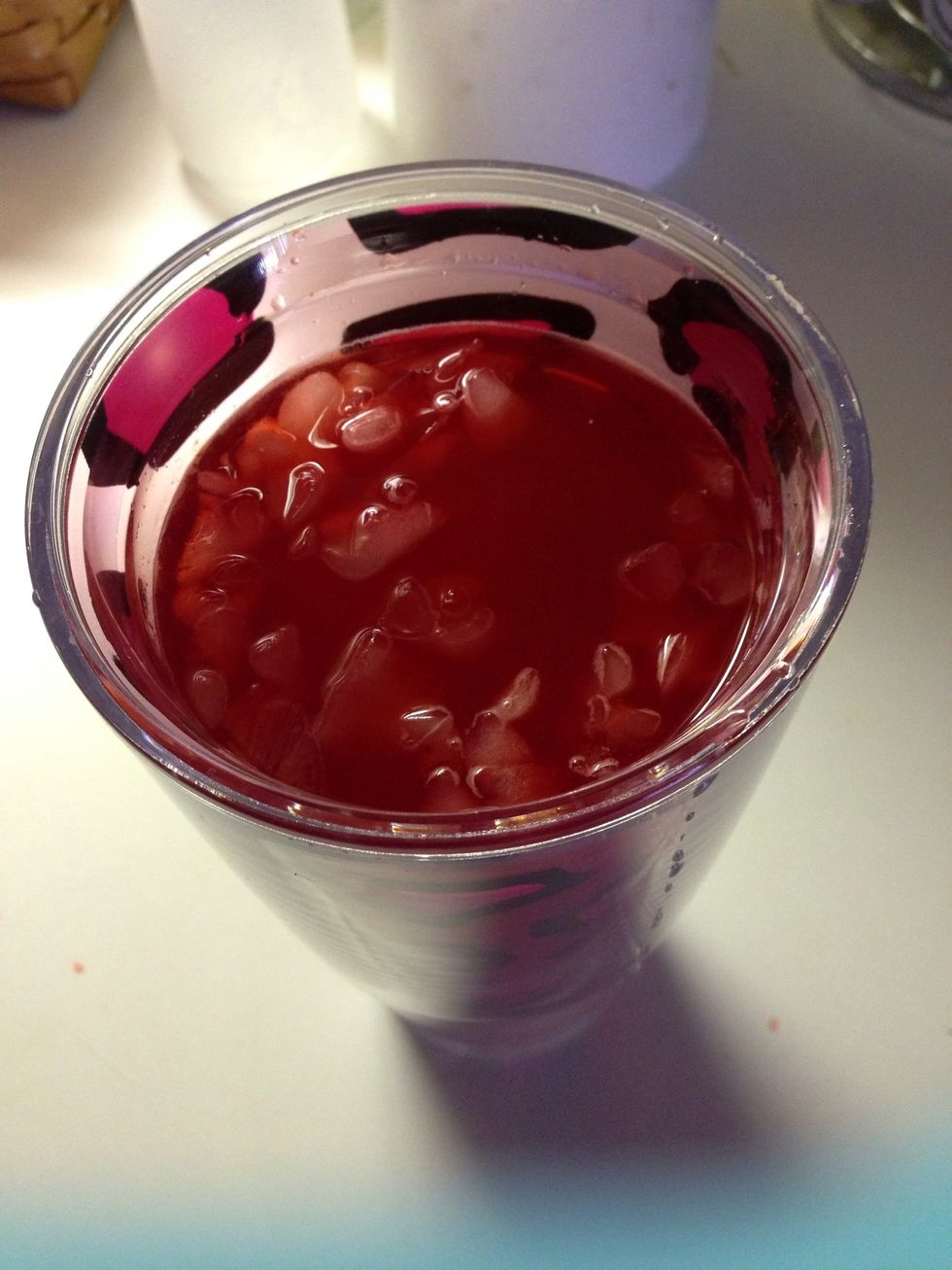 Pour half of the sparking water and cherry limeade to your cup and mix. If not cherry enough add more drink to the mix. Enjoy!