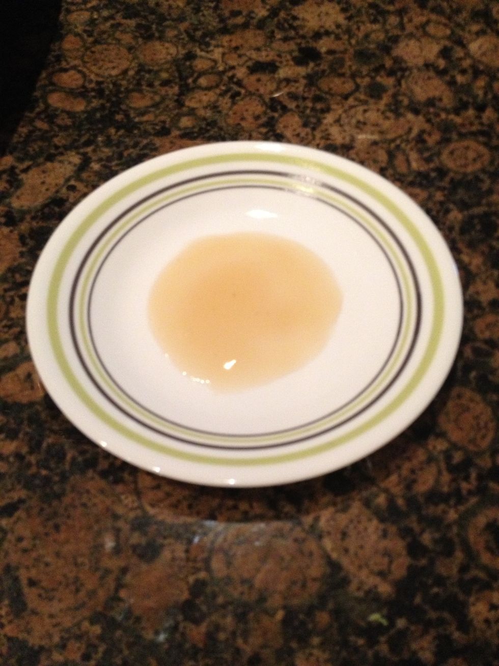 Pour honey into small dish