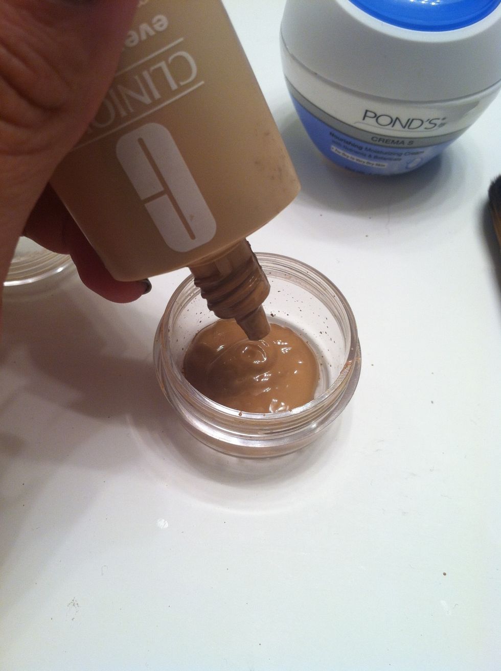 Pour however much foundation you prefer into your container