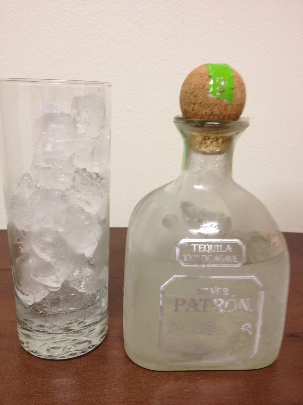 Pour in 1 & 1/2 ounces of your favorite Tequila. :)