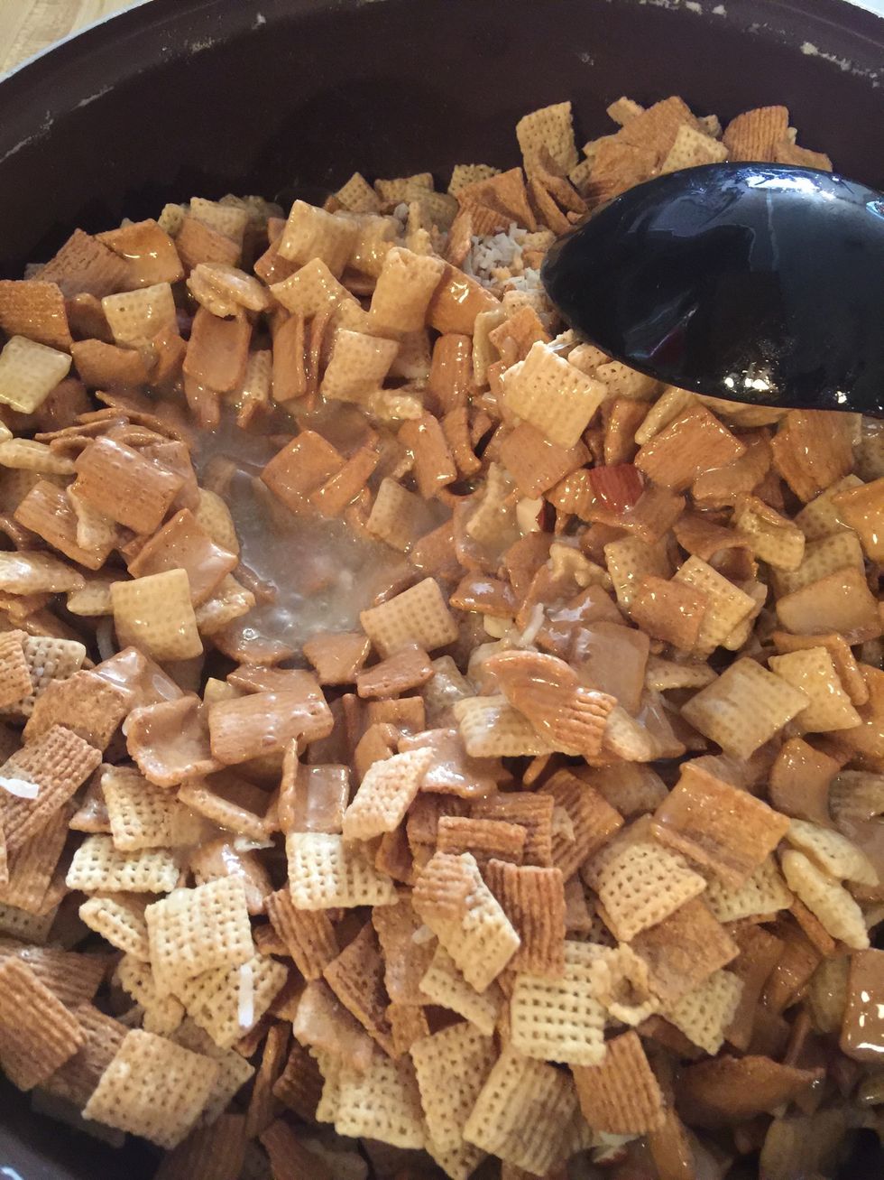 Pour in cereal mixture