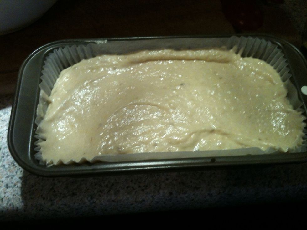 pour in mixture :) and smooth down! :)