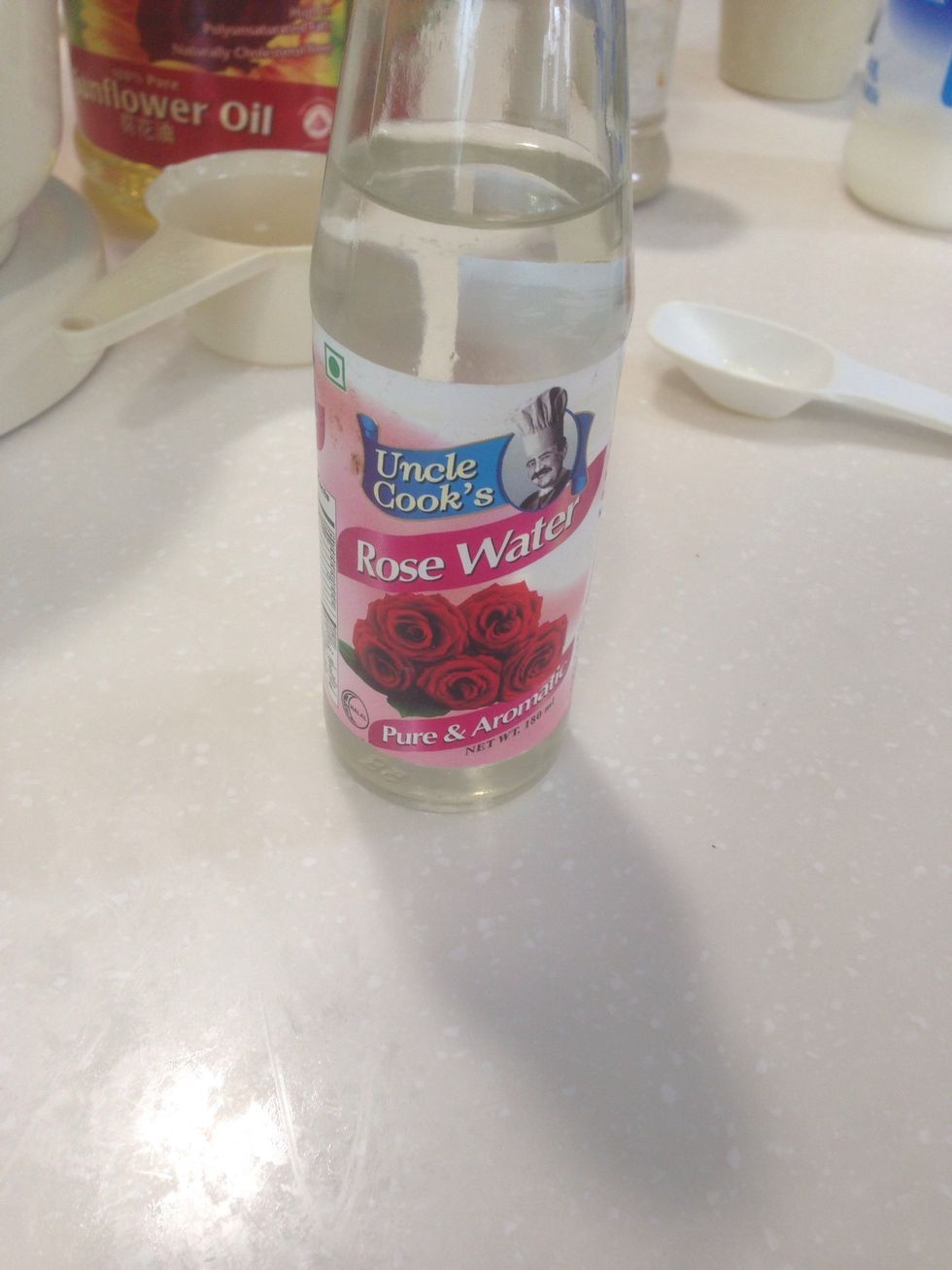 Pour in rosewater