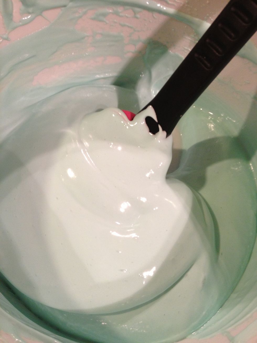 Pour in syrup until it looks like this...