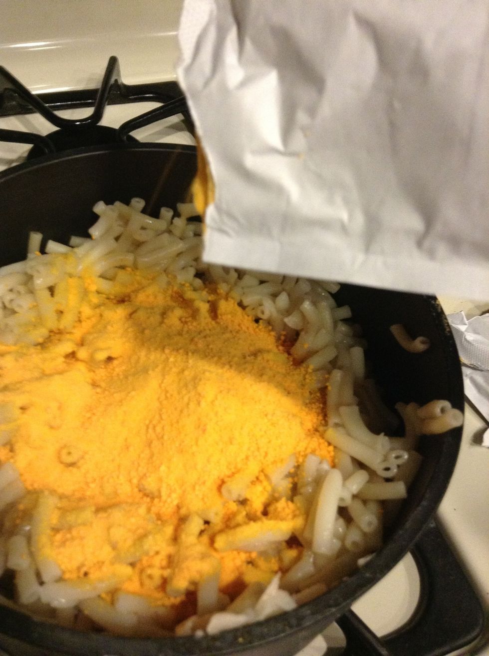 Pour in the cheese
