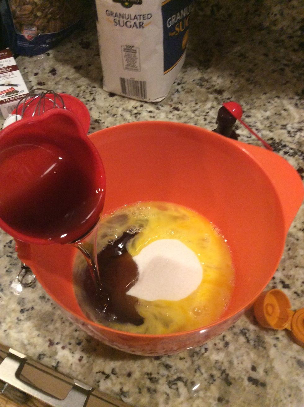 Pour in the half cup of original syrup