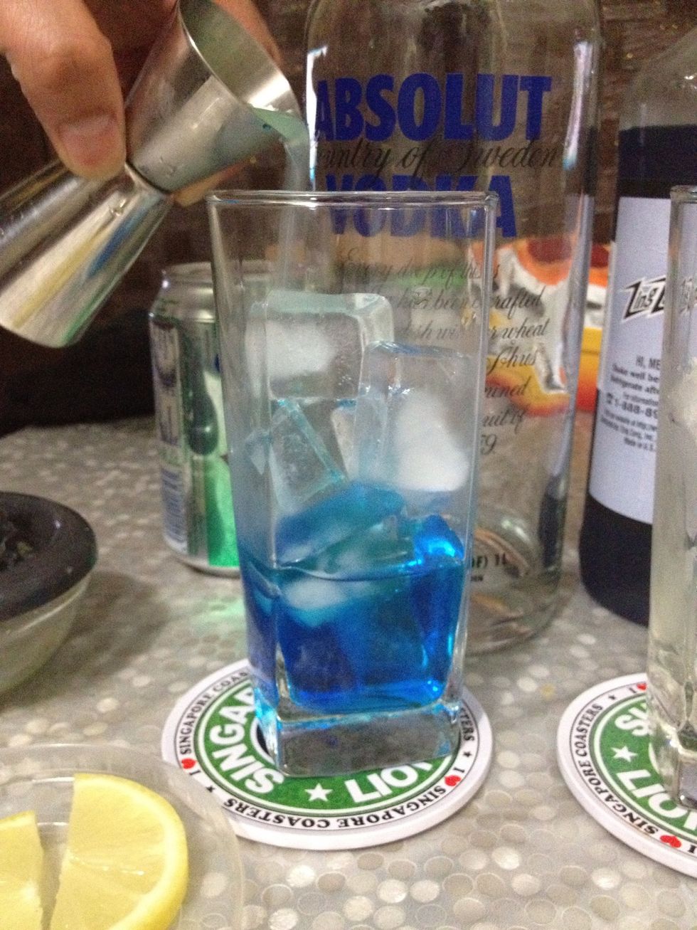 pour in the lemon juice.