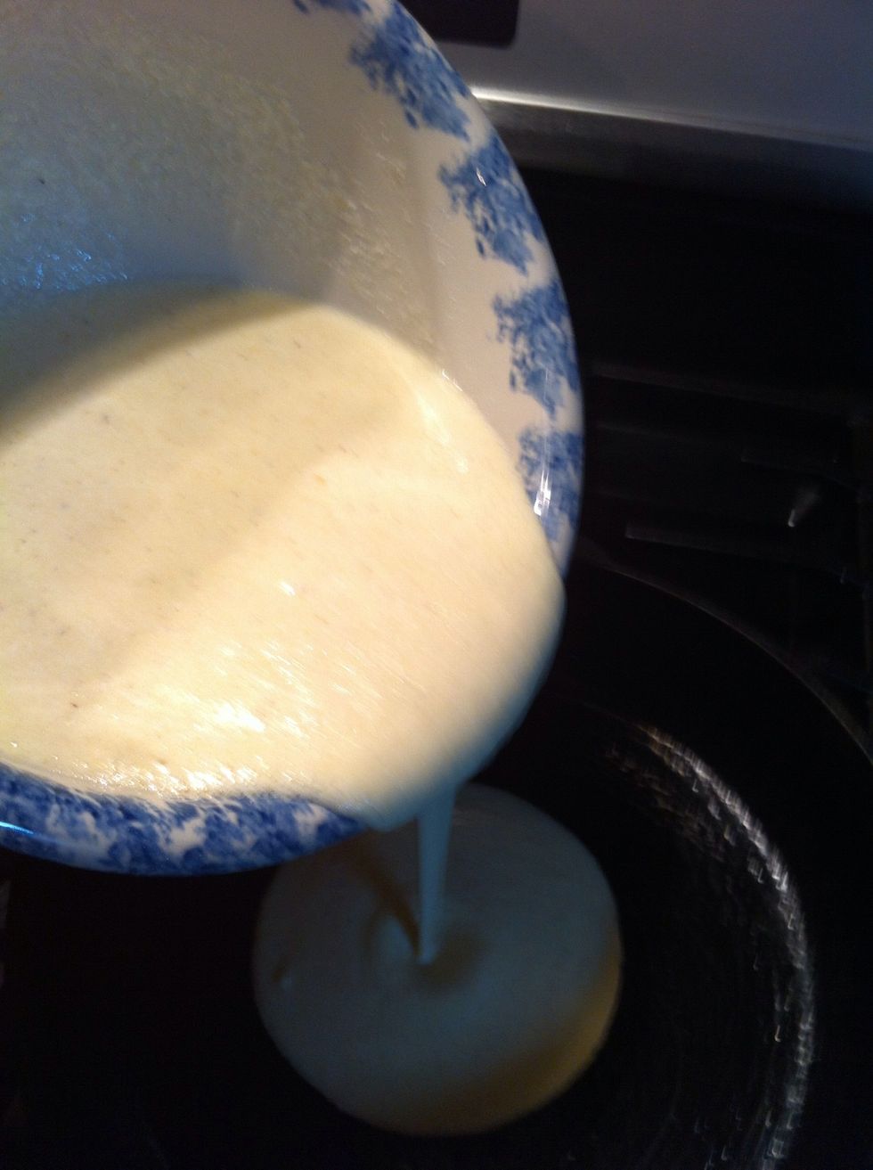 Pour in the mixture.