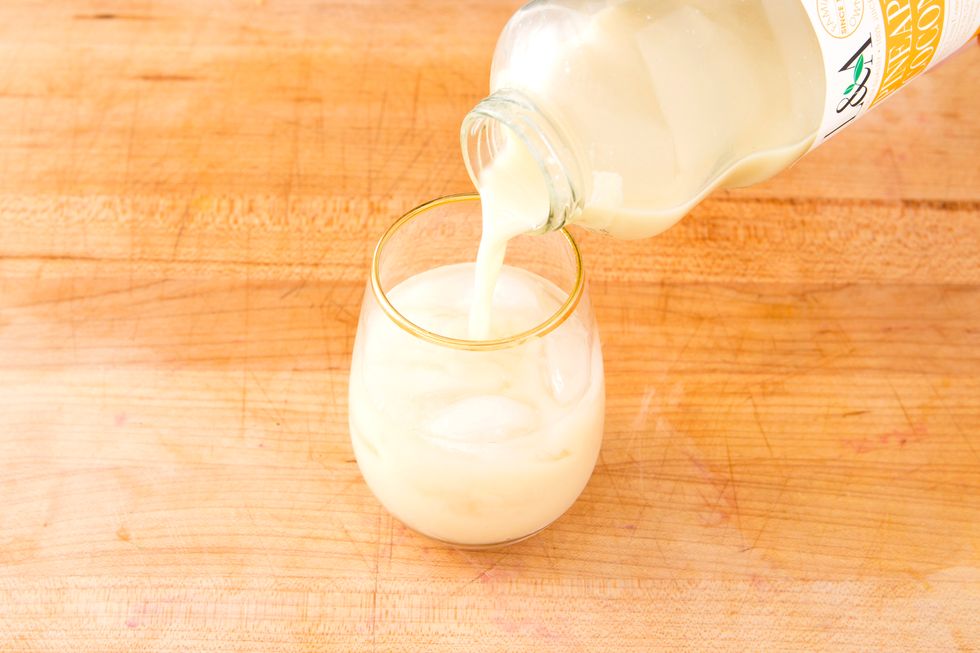 Pour in your pineapple coconut juice.