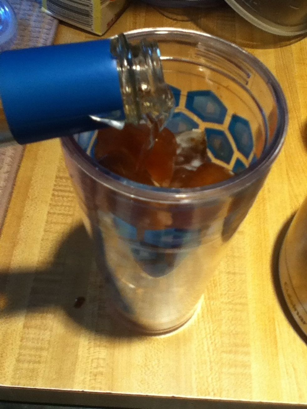 Pour in your syrup.