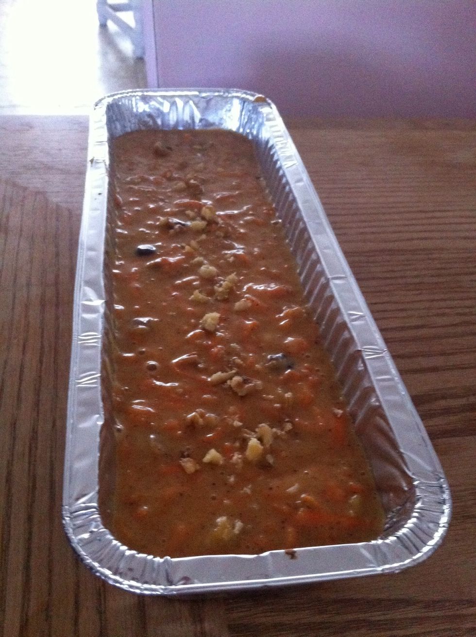 Pour into a baking pan