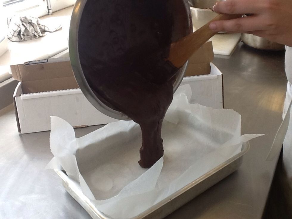 Pour into a cooking tray and put into the oven for 25 mins at 180.