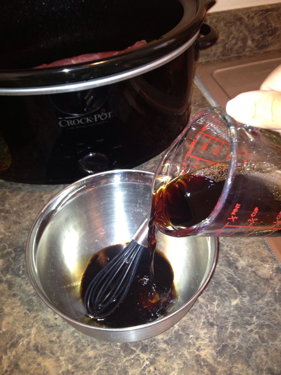 Pour into a small bowl.