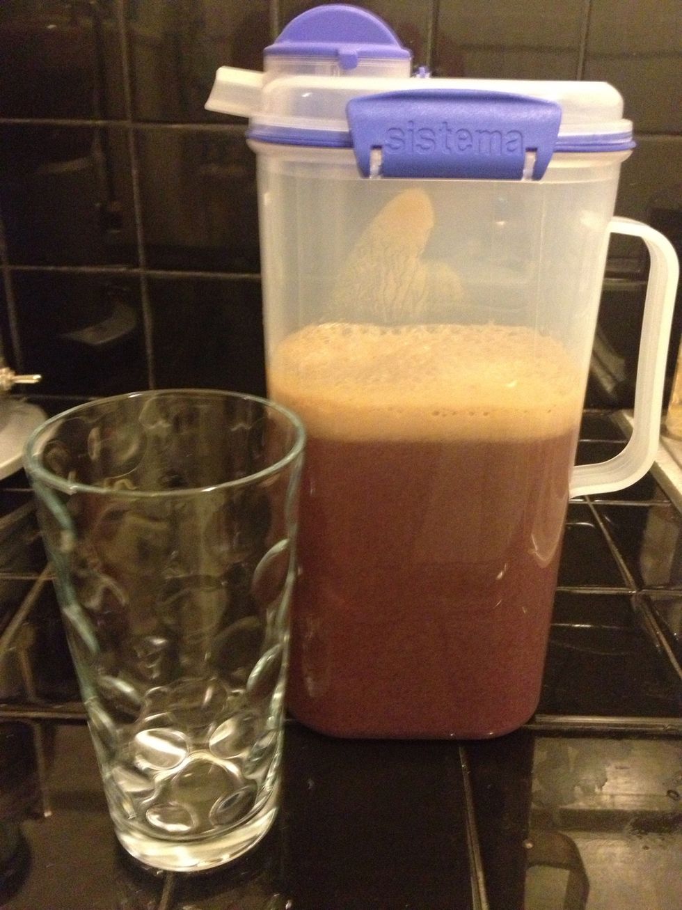 Pour into an air tight juicing container. Because this is fresh juice, it will spoil after 2 days. Best to drink within 24 hrs to receive maximum nutrients and benefits. This is about 4-5 servings.