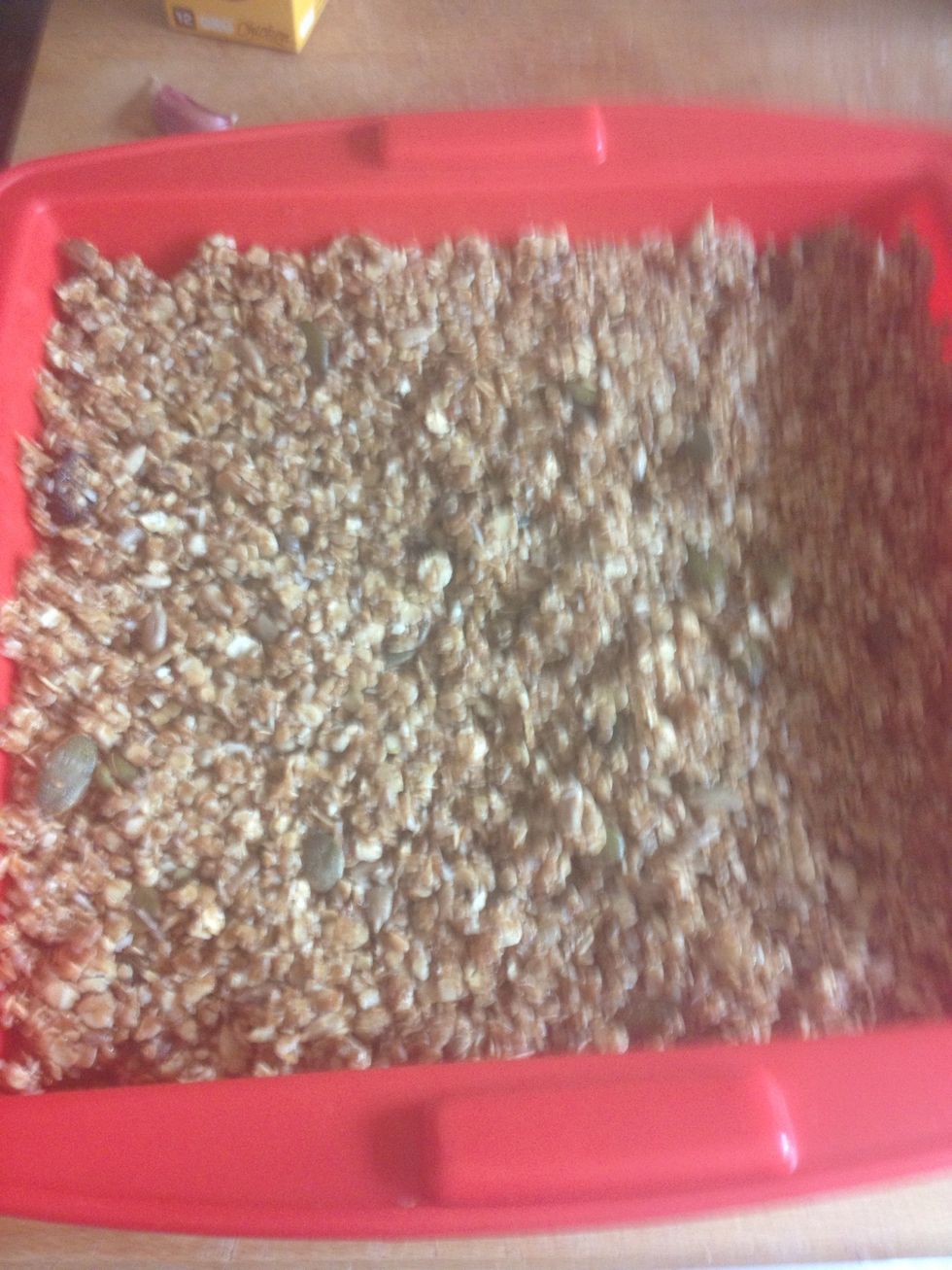 Pour into baking tray ( mine is a silicone one)