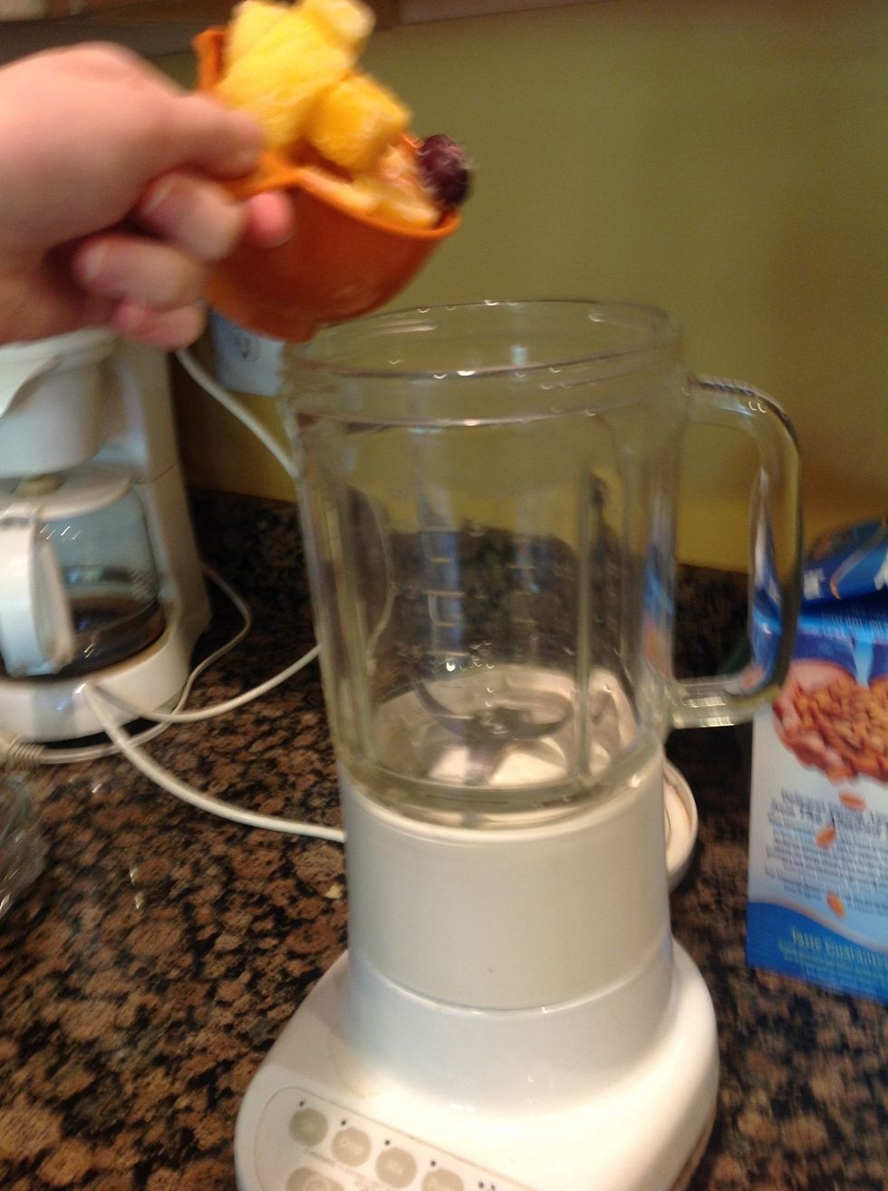 Pour into blender