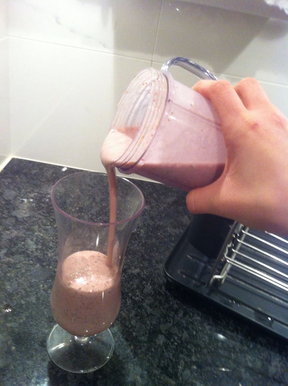 Pour into cup