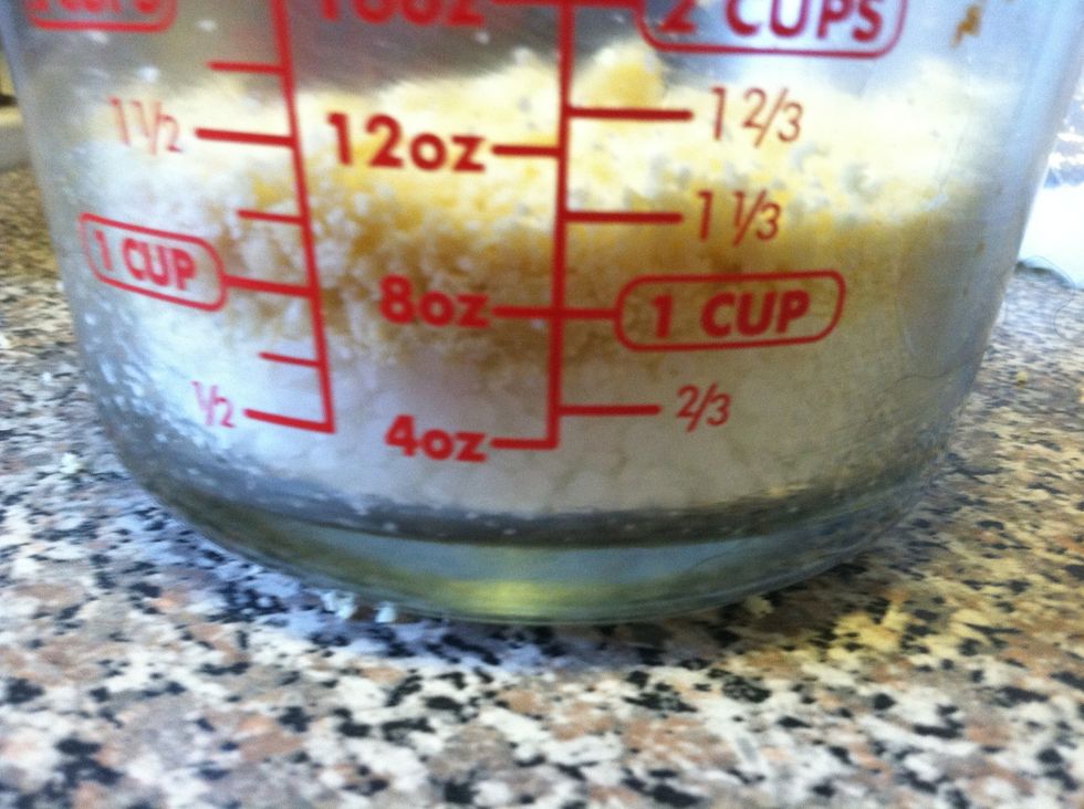 Pour into measuring cup on top of the beeswax. There are many different kinds of carrier oils which are good for the skin. Olive oil, coconut oil, grape seed oil are great. You can combine them also.