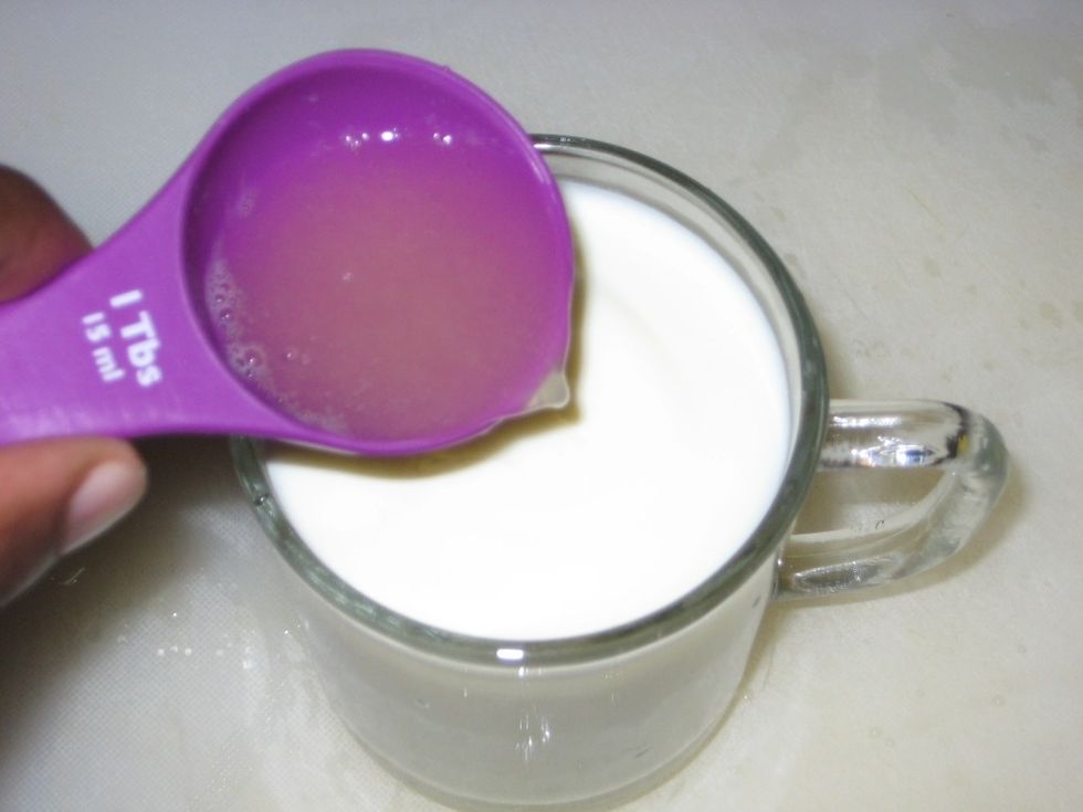 Pour into milk.