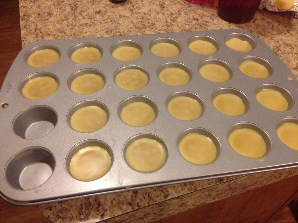 Pour into molds. It sets pretty quick. This almost set up while I was unlocking my phone. Slap it in the freezer to set completely. About 5-10 minutes.