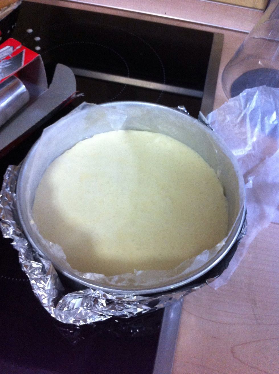Pour into the pan