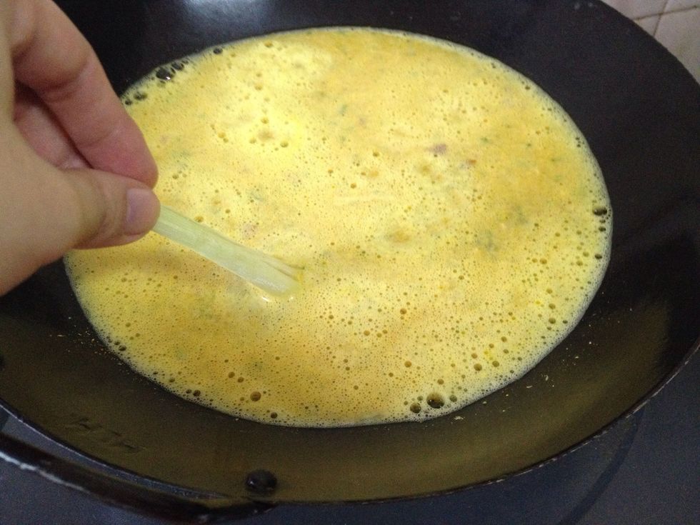 Pour into the pot and start a slow fire. Skim off the froth at the top