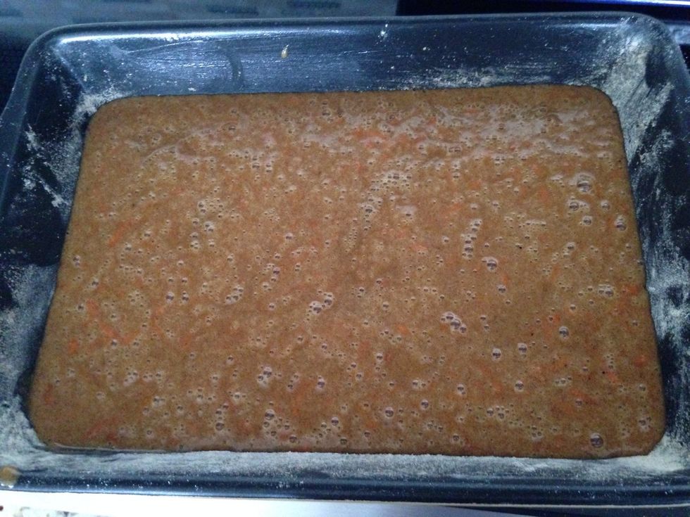 Pour into the prepared pan.