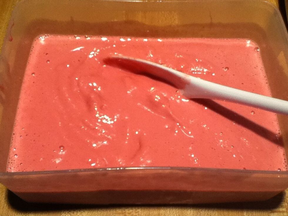 Pour into your ice cream container.