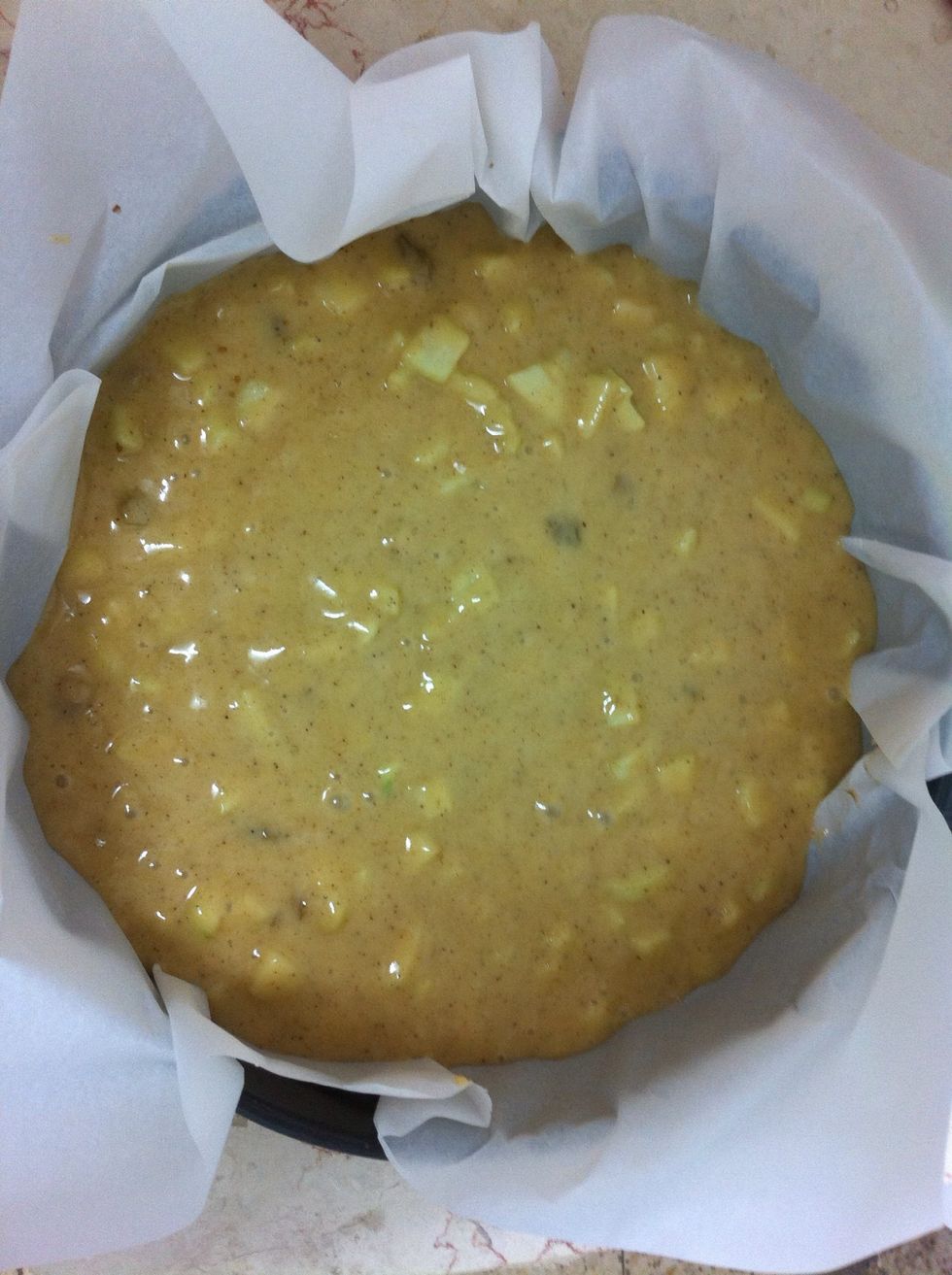 Pour it all over the apples