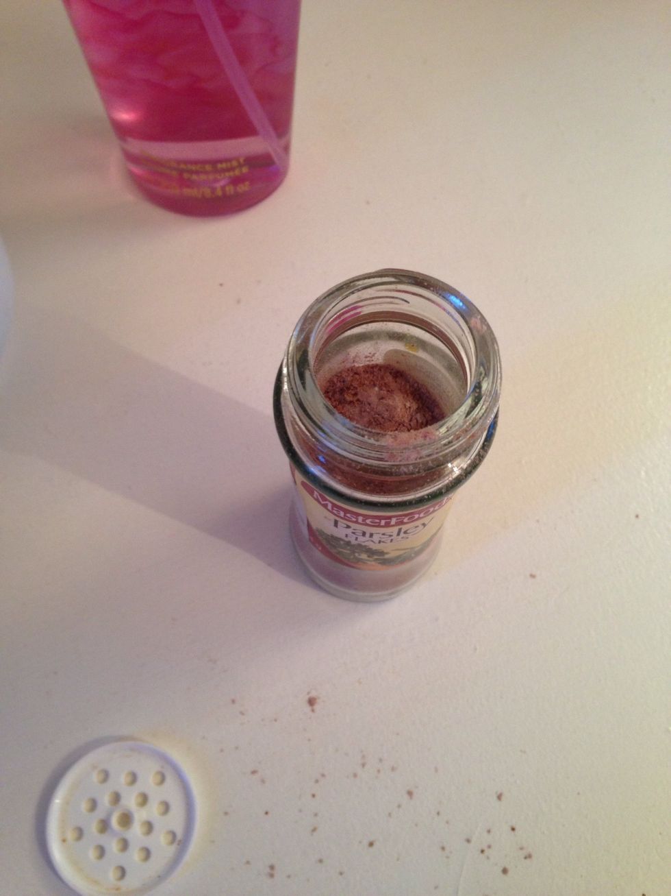 Pour it in the container.