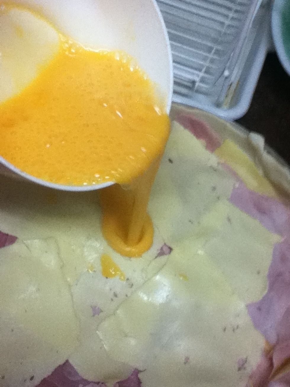 Pour it in the piee