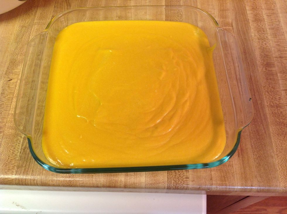Pour it into a bowl which can be placed into the freezer, needs to have a lid, of course..