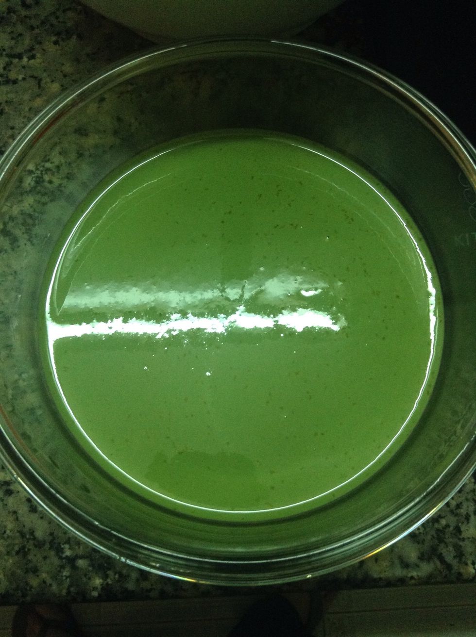 Pour it into a microwave safe container or a heat safe container.