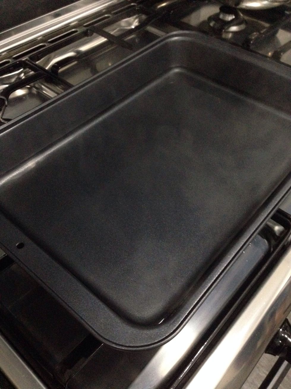 Pour it into the pan