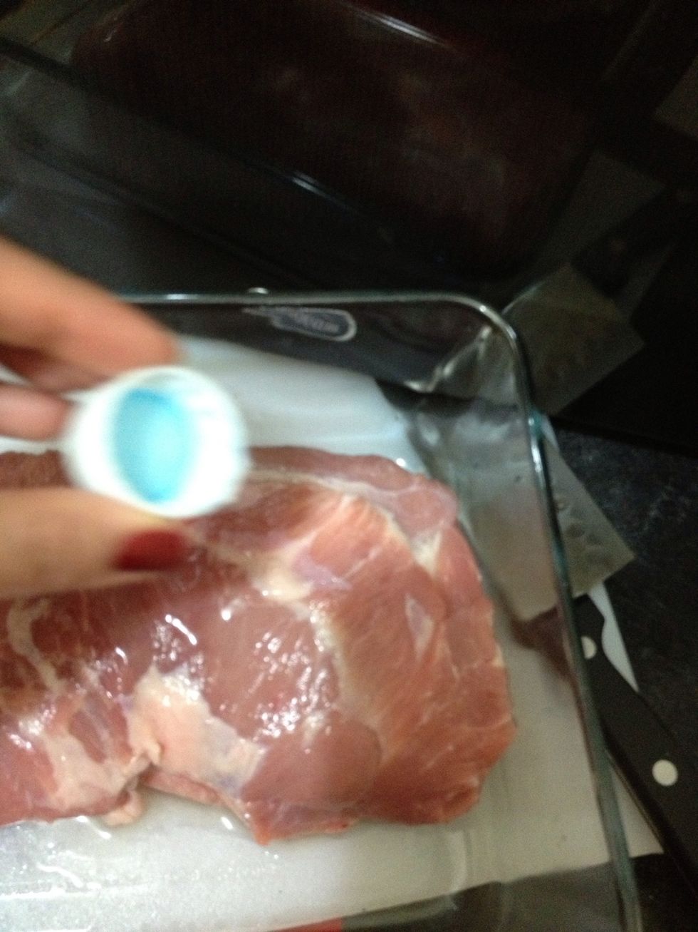 Pour it onto the pork roast